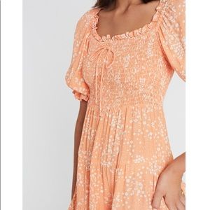 Faithful the brand charlotte mini dress peach